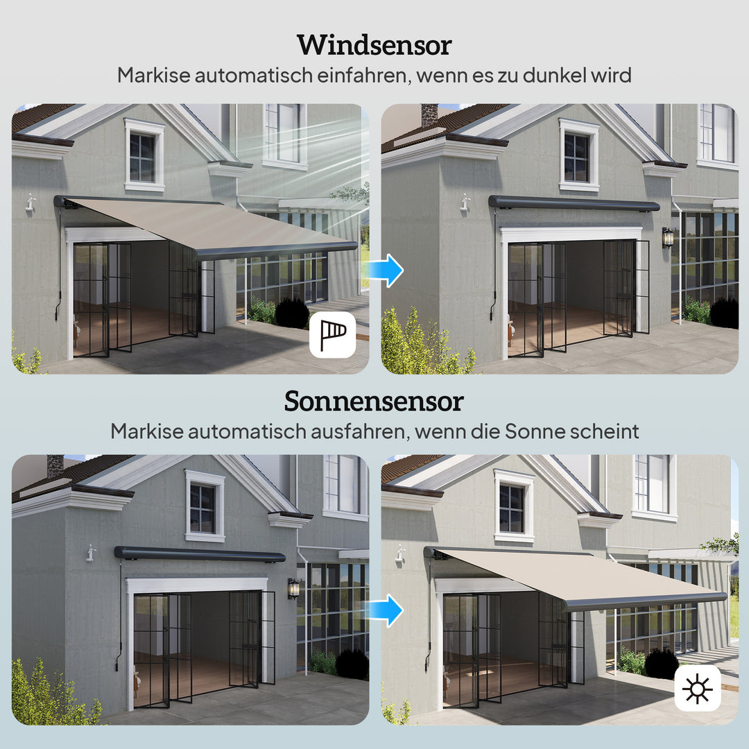 Solsensor elektrisk vindsensor vejrstation udendørs sensor vindmonitor 22 x 11 x 9 cm hvid