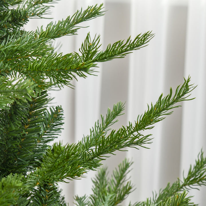 Juletræ, kunstig gran, realistisk look, hurtig samling, plastik, grøn, 136 x 136 x 180 cm
