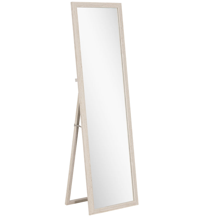 160 x 50 cm spejl i fuld længde, alsidig brug, rektangulært design med ramme, hvid