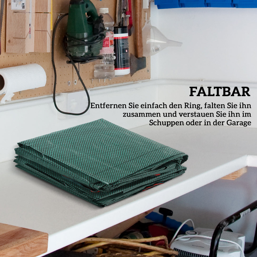 Havepose 3x120l vandtæt haveaffaldspose med håndtag, robust bladpose uv-beskyttelse grøn