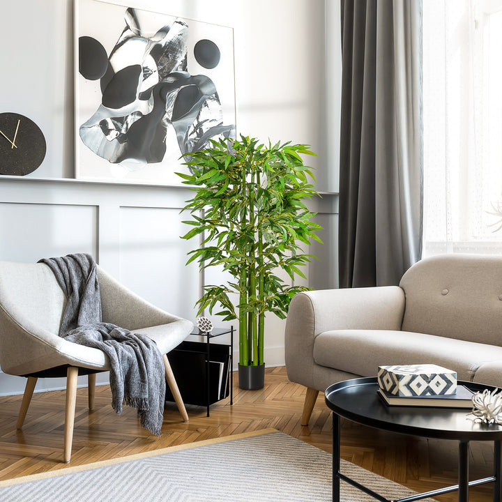 Kunstig bambus stor 160 cm kunstig plante, kunstig bambus, kunstige plastplanter i potte, falsk plante som ægte til stue soveværelse kontor have moderne dekoration gave