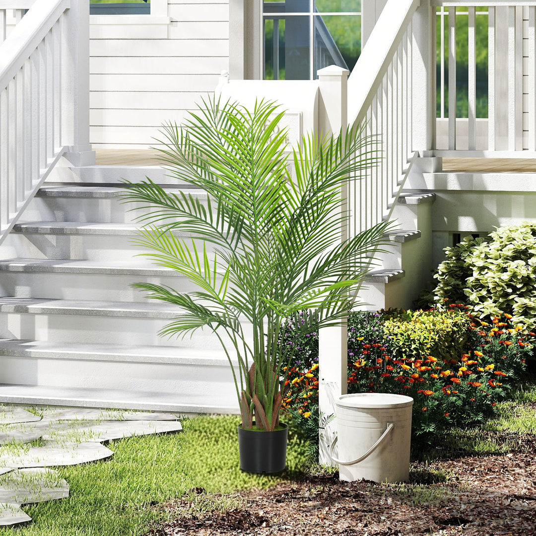 Kunstig palme stor 120cm kunstig plante, plastik kunstige planter i potte til stue kontor