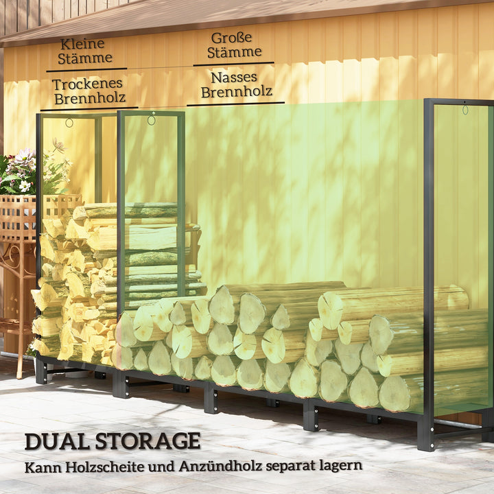 Brænderist, to sektioner, stel i rustfrit stål, op til 300 kg, 240 x 32 x 115 cm, sort