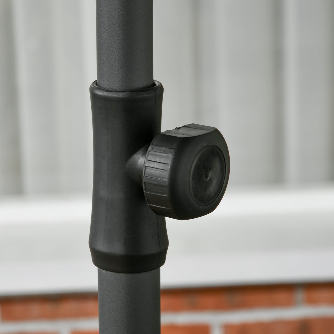 Strandparasol, parasol, med ventilationsåbninger, justerbar hældning, uv50+ ø1,80, blå