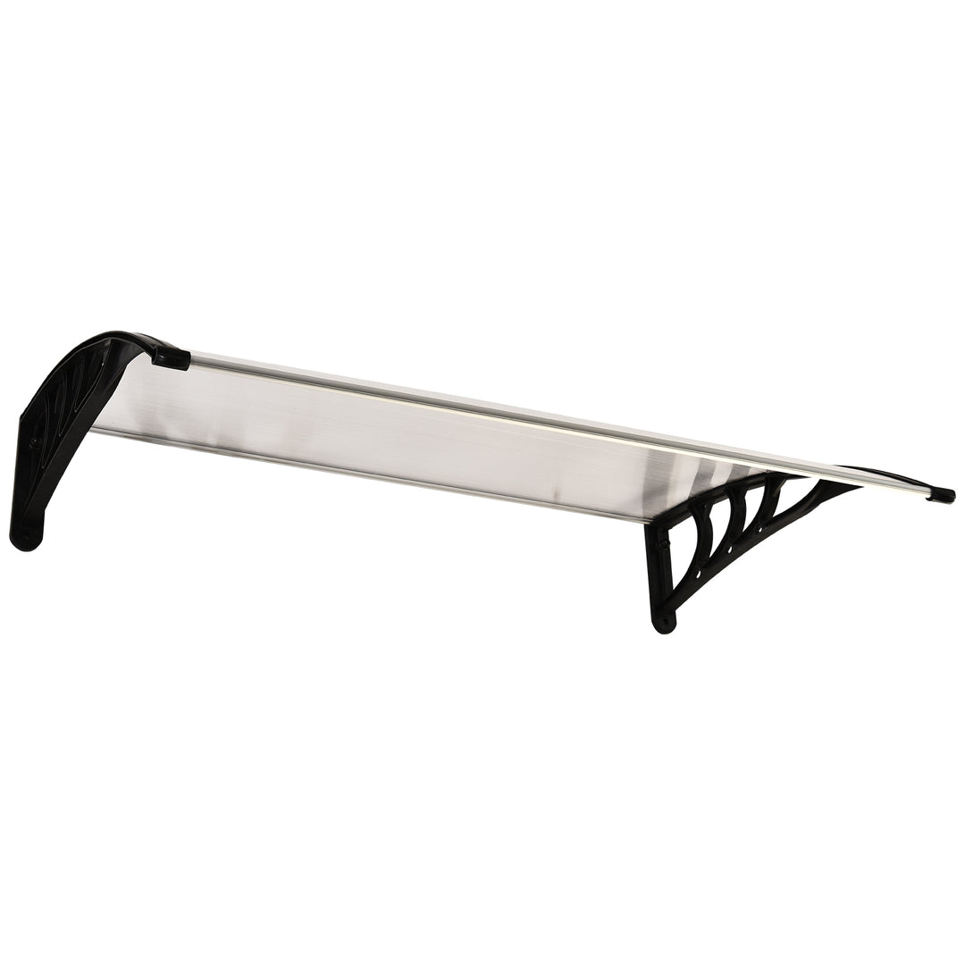 Baldakin til hoveddør 75 x 100 cm nedhængt baldakin tagdækning polycarbonat hvid