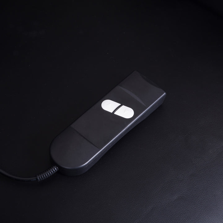 Massagestol med stand-up-hjælp, lænestol med stand-up-hjælp, inklusive fjernbetjening, sort