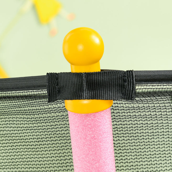 Trampolin til børn, 163,5 cm, med sikkerhedsnet, polstret, stål, lasteevne op til 50 kg