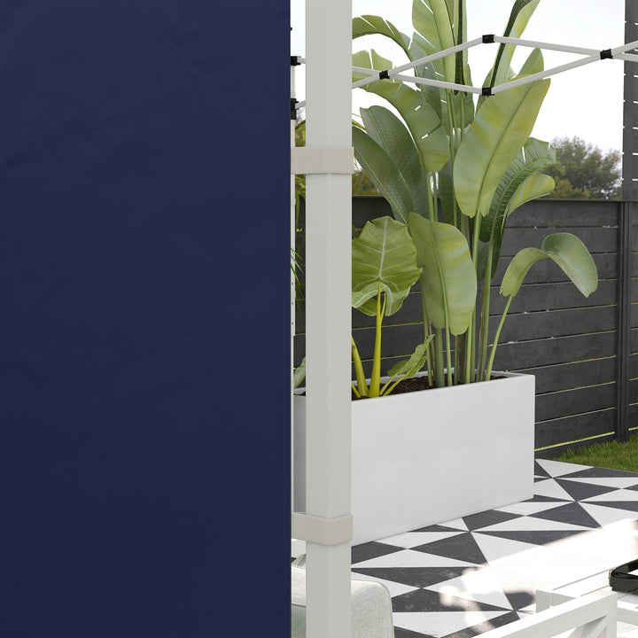 Pavillongardiner, sæt med 2, til 3x6m eller 3x3m havepavilloner, med vinduer og døre, blå