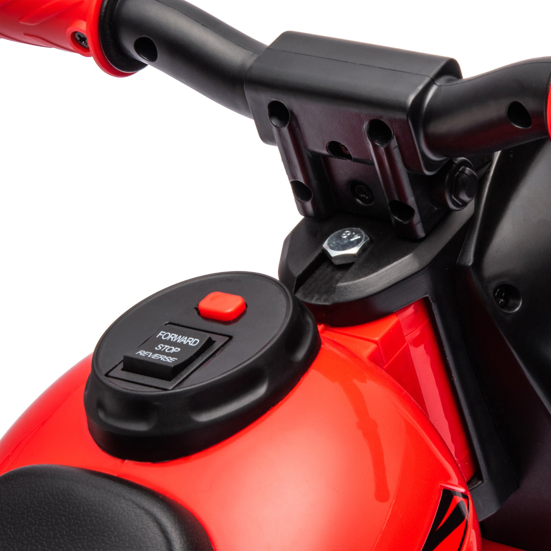 Børne-elmotorcykel, 6V børnemotorcykel med musik, blæser 2,5-3 km/t, til børn i alderen 2-5 år