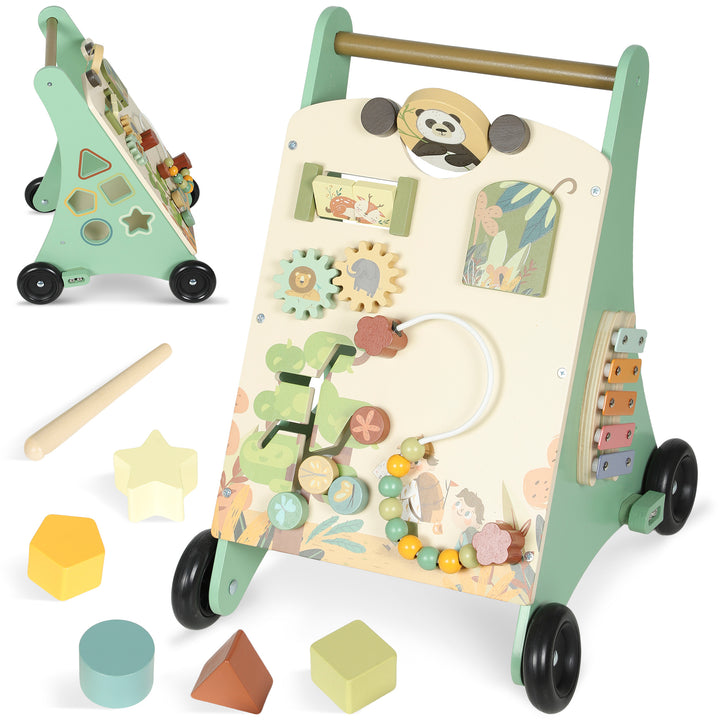 Træ Montessori Walker xylofon Grøn