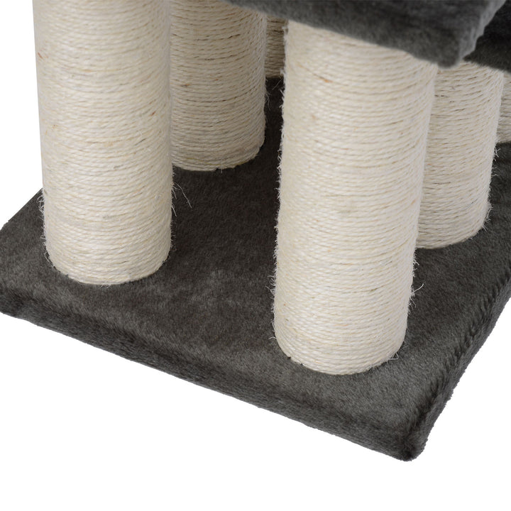 Hundetrappe 3 trin 34 cm høje kæledyrstrapper til hunde katte kattetrappe hunderampe indstigningshjælp til seng, sofa, legeplads mørkegrå