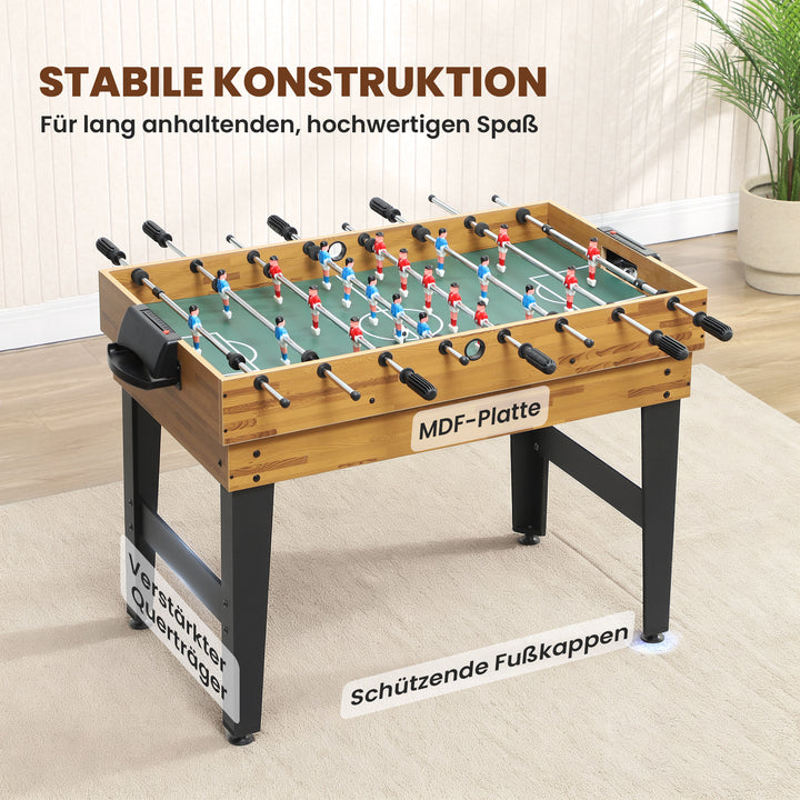 13-i-1 spillebord, bordfodbold, skak, billard, bordtennis og mere, MDF, plastik, valnød