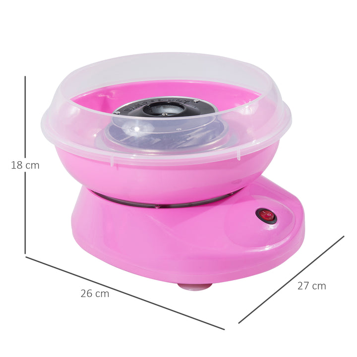 Candyflossmaskine, brugervenlig candyflossmaskine, til voksne og børn, rustfrit stål, pp, lyserød