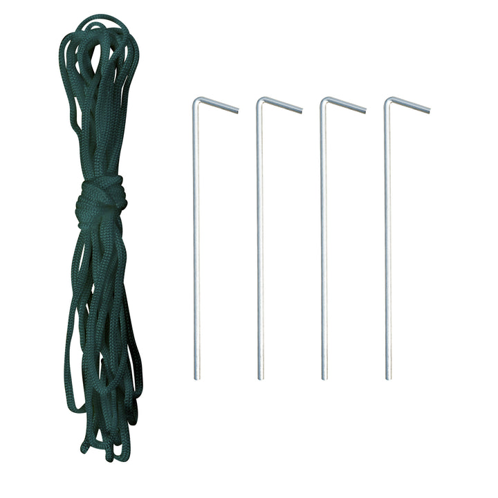 Rundbuedrivhus, 6 masker, transparent film, metalramme, 3,95 x 1,95 x 1,90 m, grøn