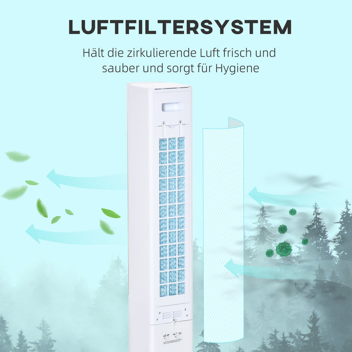 Søjleventilator, søjleformet klimaanlæg, kan drejes 52 grader, støjsvag drift, 3 driftstilstande, 3 hastigheder