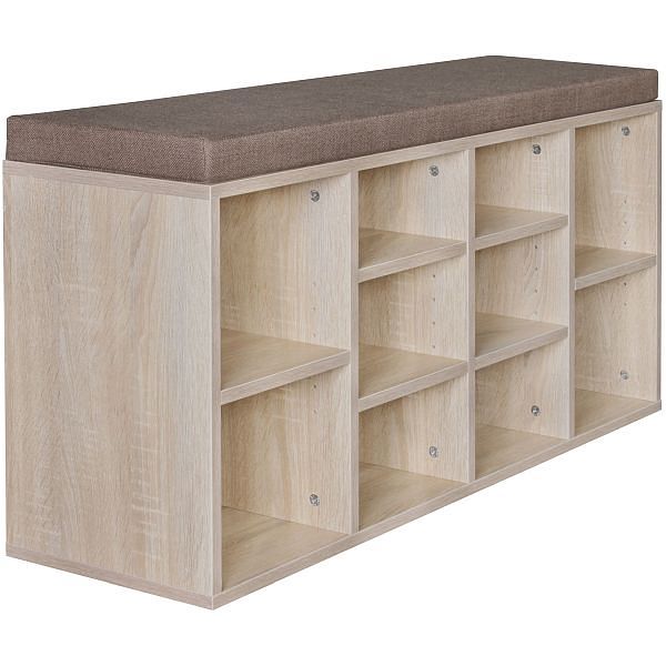 Skobænk i japandi-farver, 103,5 x 53 x 30 cm