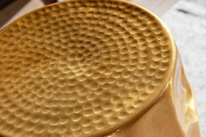 Sidebord i guldfarvet aluminium, 30x47x30cm