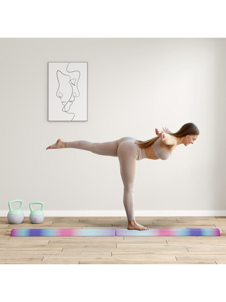 236 cm foldbar balancebom til teenagere 80 kg farverig