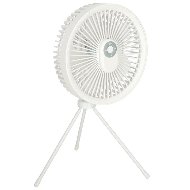 Mini stående bordventilator hvid