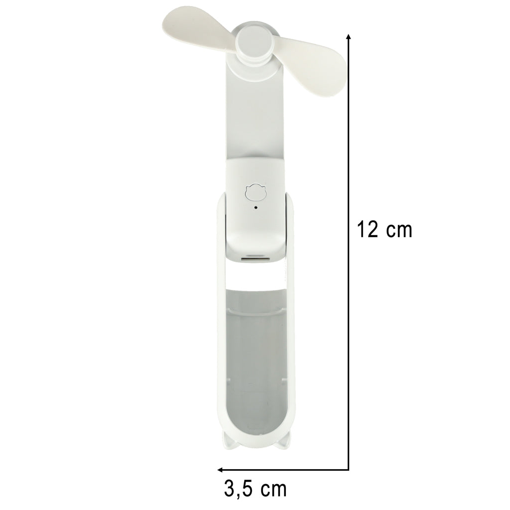 Bordventilator mini håndholdt foldbar vindmølle bærbar USB hvid