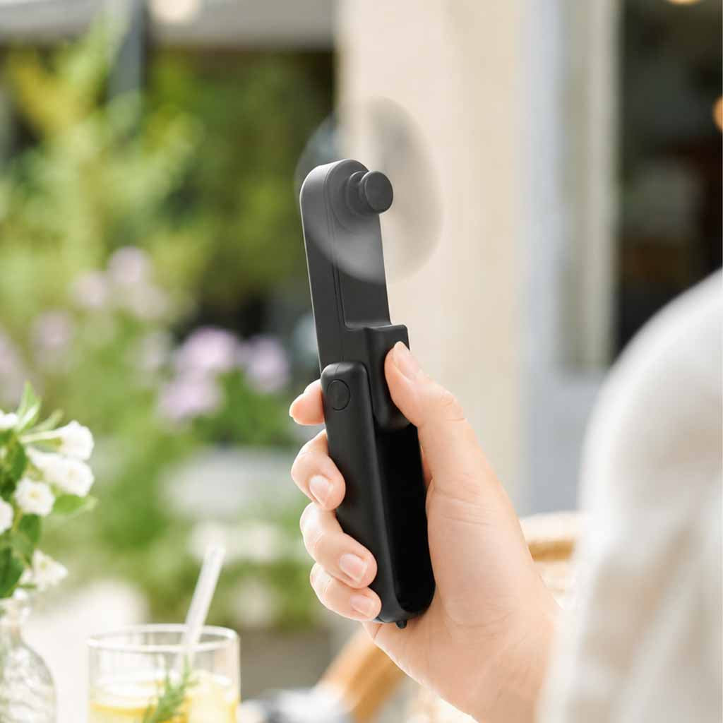 Bordventilator mini håndholdt foldbar vindmølle bærbar USB sort