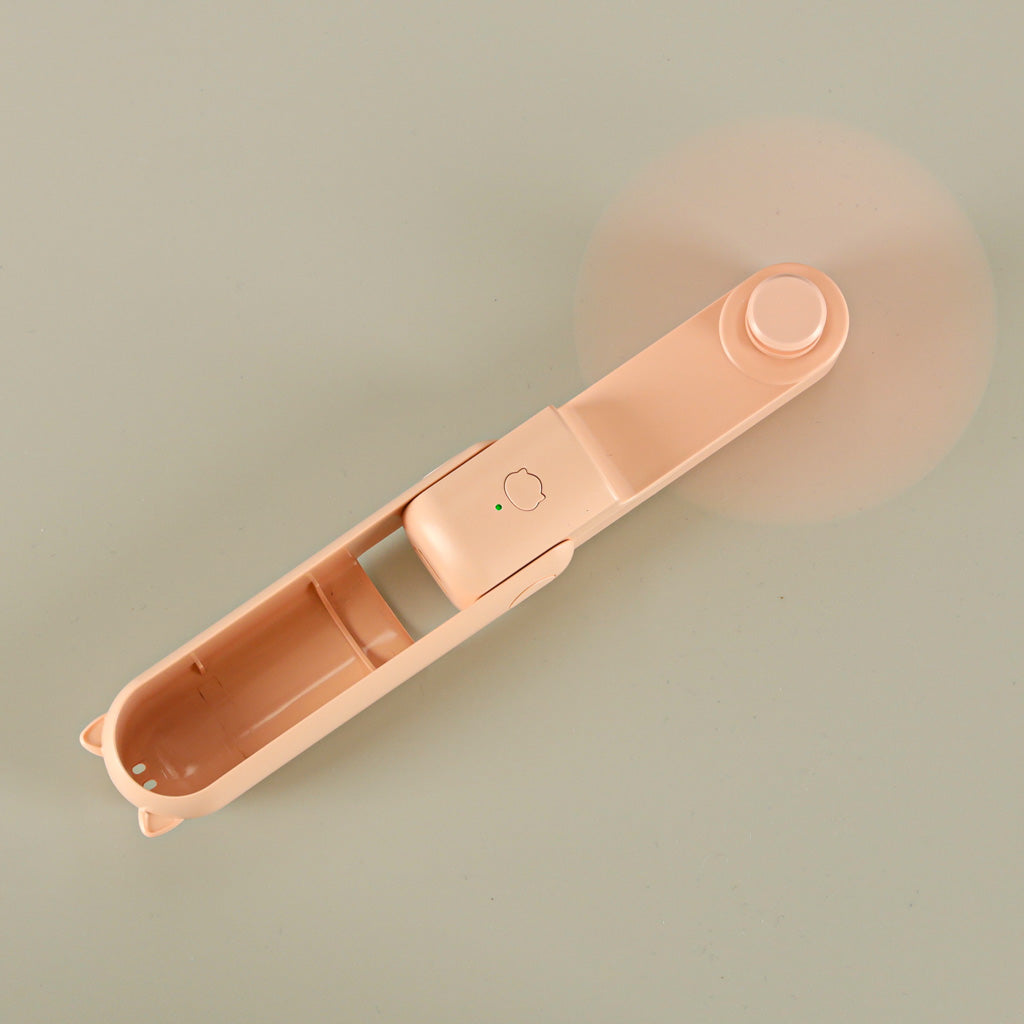 Bordventilator mini håndholdt foldbar vindmølle bærbar USB pink