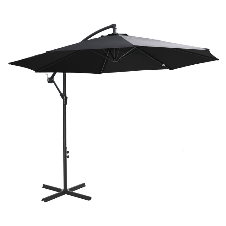 Parasol, fritstående parasol, solskærm med håndsving