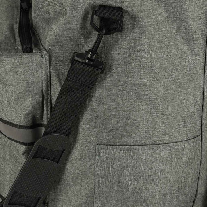 Indkøbskurv på hjul med stel 100 cm grå