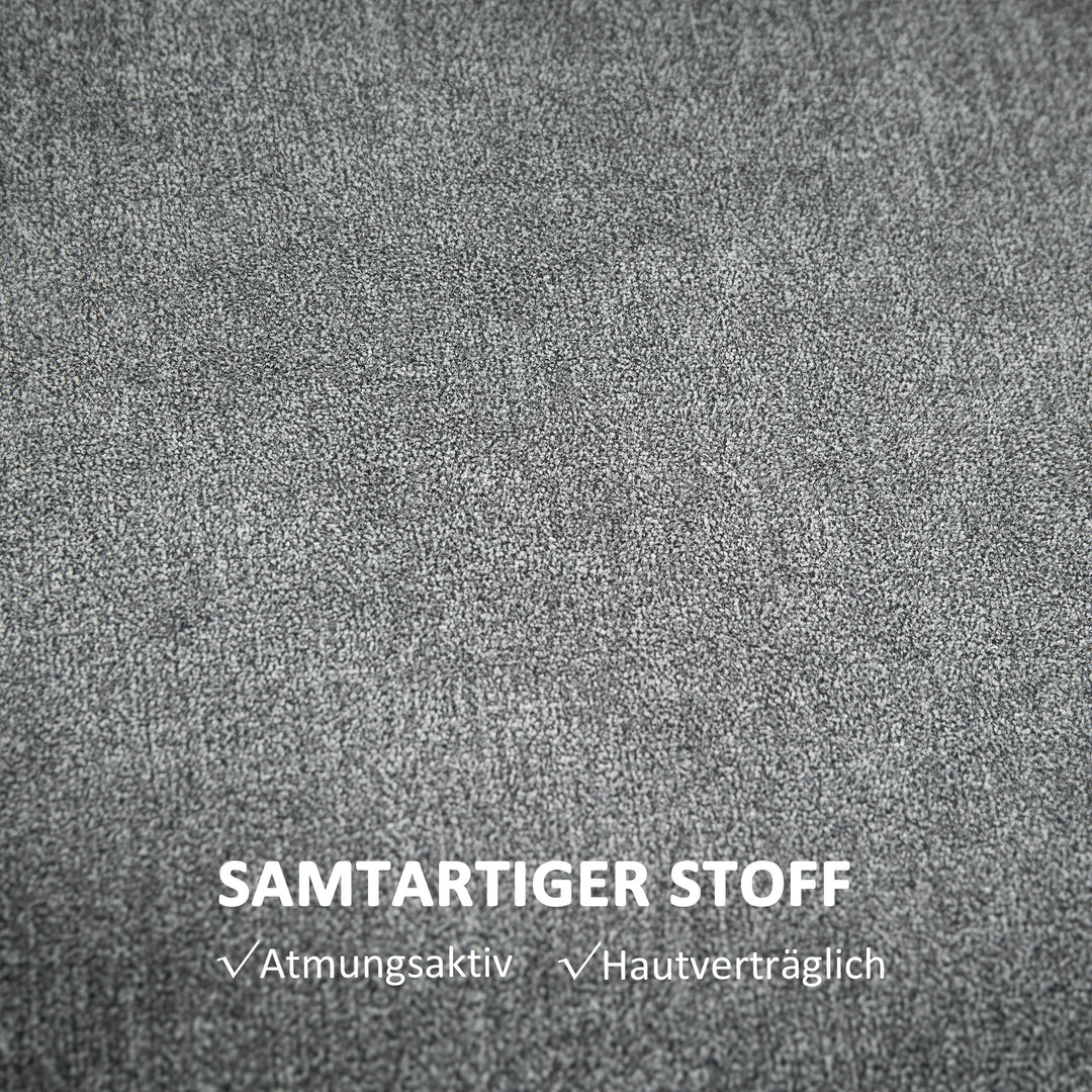 Massagestol med fjernbetjening, 8 massagepunkter, lændevarme, usb-port, sidelomme, polstret stol, grå