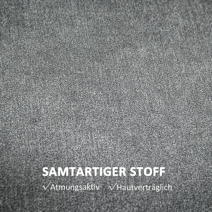 Massagestol med fjernbetjening, 8 massagepunkter, lændevarme, usb-port, sidelomme, polstret stol, grå