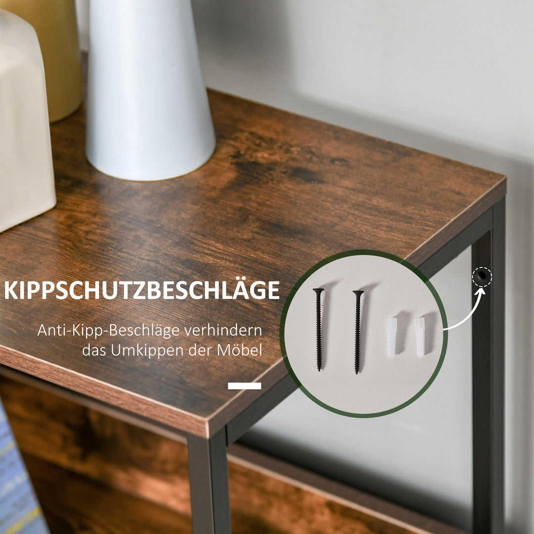 Kommode med 4 skuffer i linned med hyldegreb, sort