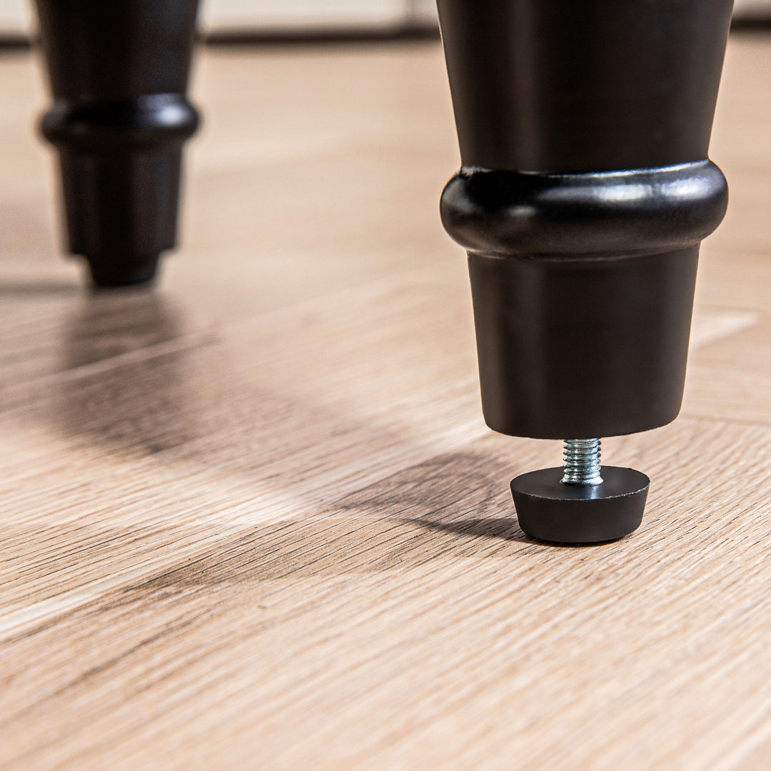 Polstret bænk, vintage design, op til 150 kg, 117 x 40 x 58 cm, mørkegrå