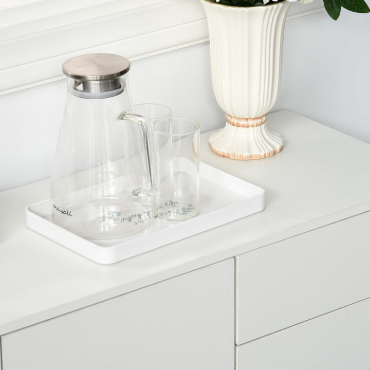 Skænk med skuffer, 2 skuffer, trykknaplukning, 117 cm x 36 cm x 74 cm, hvid