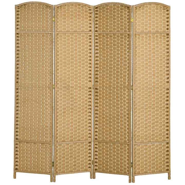 4-Panels rumdeler, foldbar privatlivsskærm, privatlivsskærm til stue, soveværelse, hjemmekontor, naturlig