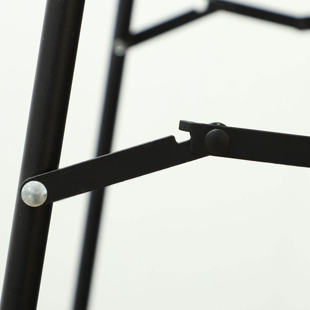 Spejl i fuld længde, rammeløs, fritstående/vægmonteret, metalstativ, 50x150 cm, sort