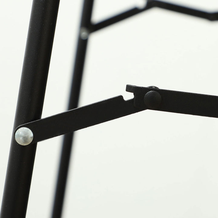 Spejl i fuld længde, rammeløs, fritstående/vægmonteret, metalstativ, 50x150 cm, sort