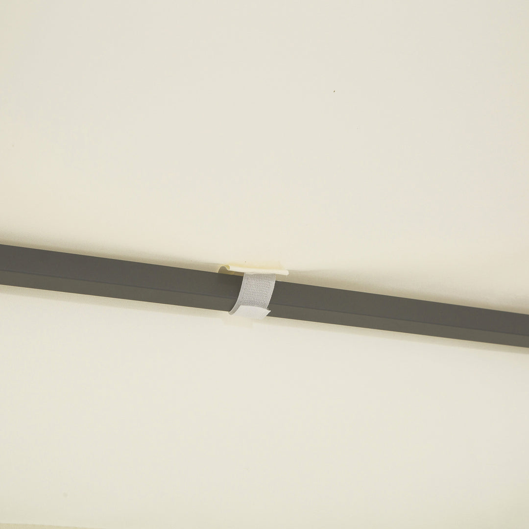 Reservetag til metalpavillon 3x4m vandafvisende pavillontag med dobbelttag, reserveovertræk til havepavillon festtelt havetelt polyester cremehvid