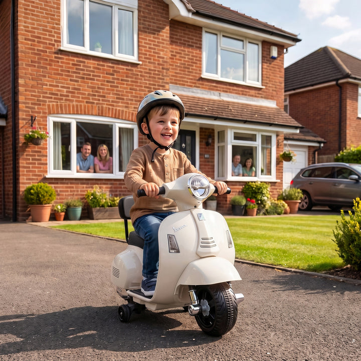 Elmotorcykel til børn Mini Vespa GTS 6V Elmotorcykel Hvid
