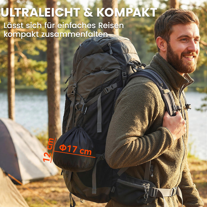 Campingkøkkensæt med skoldningssikre håndtag, 8 dele, grå