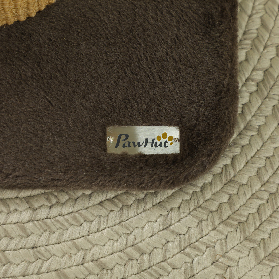 78 Cm 2-i-1 kradsetræ til katte med 3 legetøjsfjer, brun