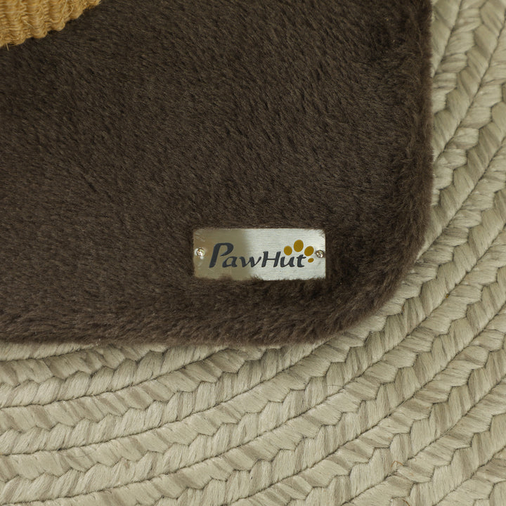 78 Cm 2-i-1 kradsetræ til katte med 3 legetøjsfjer, brun