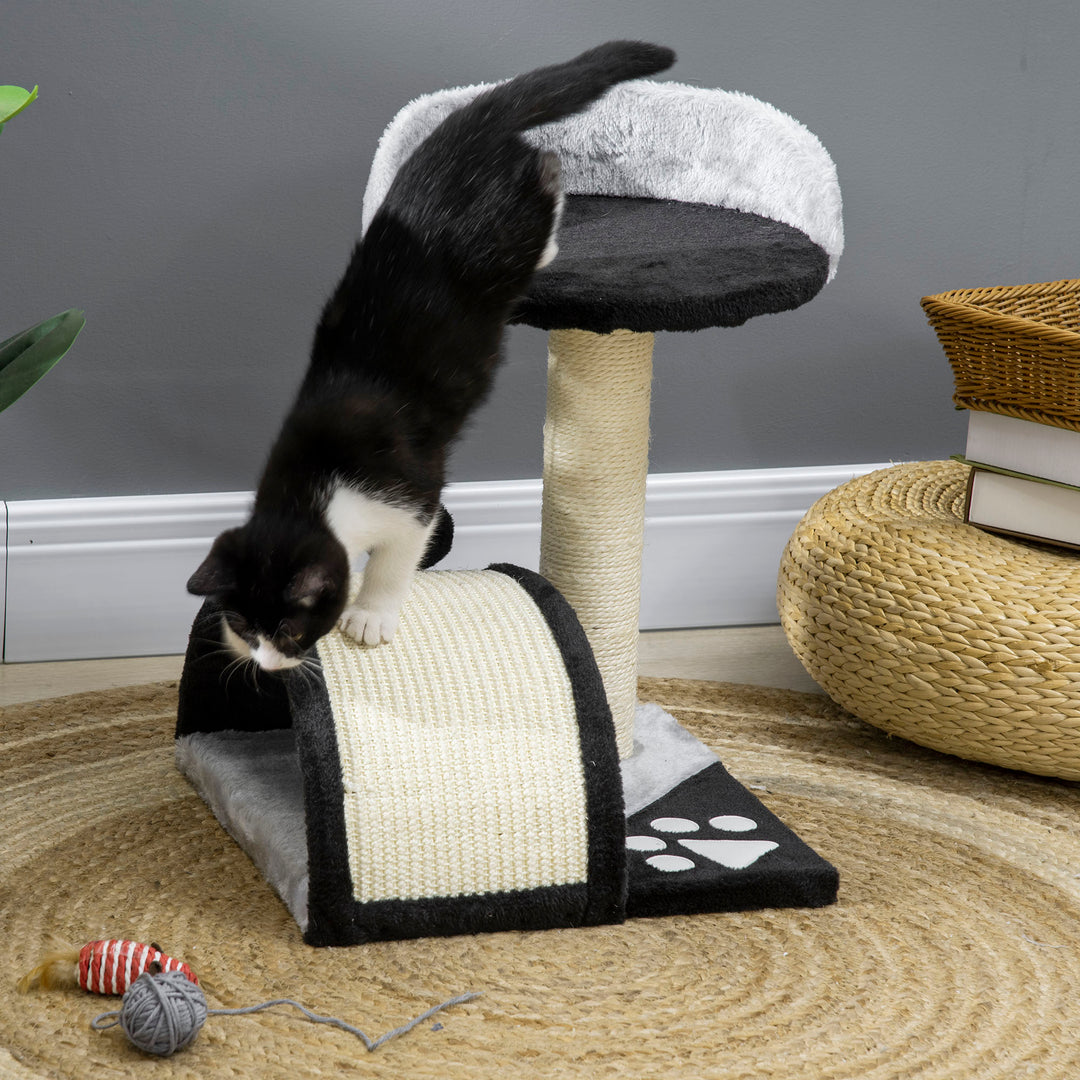 Kradsetræ med legebolde kradsetræ til katte sisalreb kradsetræer sort 35,5 x 37 x 46 cm