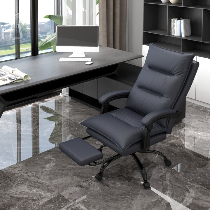 Kontorstol med massagefunktion og varmefunktion, fodstøtte, op til 120 kg, mørkegrå