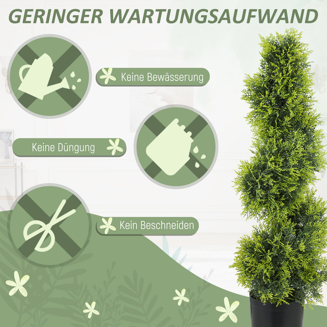 Kunstig cypres 90cm kunstig plante i spiralform, kunstige plastplanter i potte, moderne dekoration