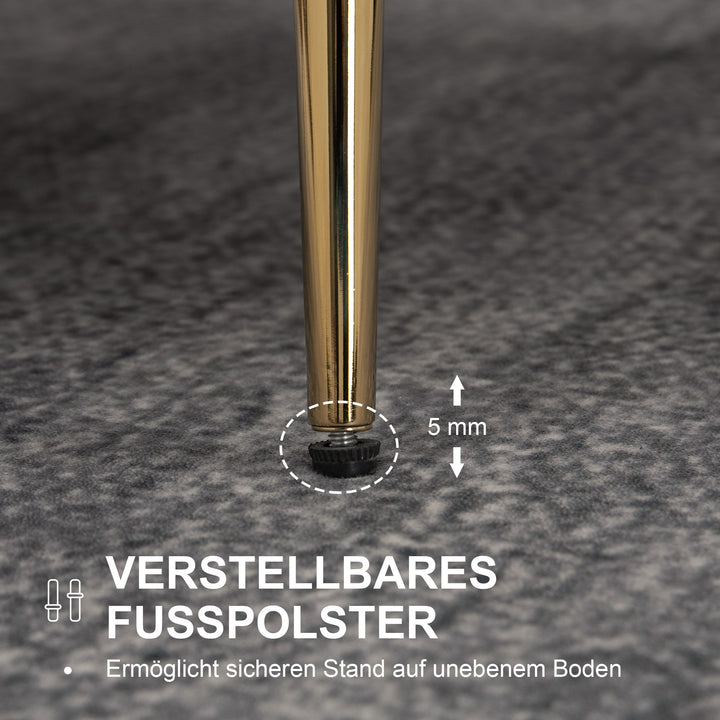 Skalformet polstret lænestol, afslappende stol, afslappende stol, guldlook metalben, 79l x 77b x 77h cm, hvid