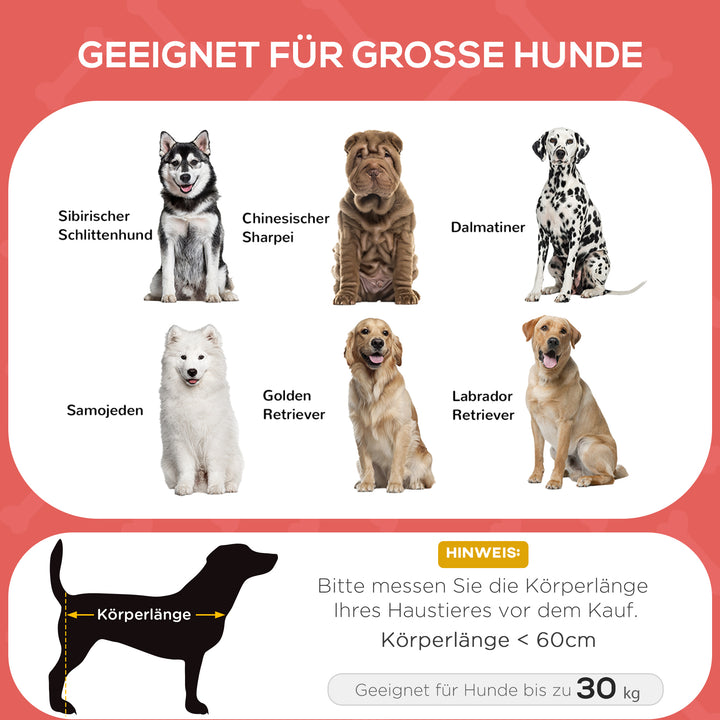 Hundeseng, hundeseng, robust, hævet og vejrbestandig, op til 50 kg, 92x76x18cm, rød