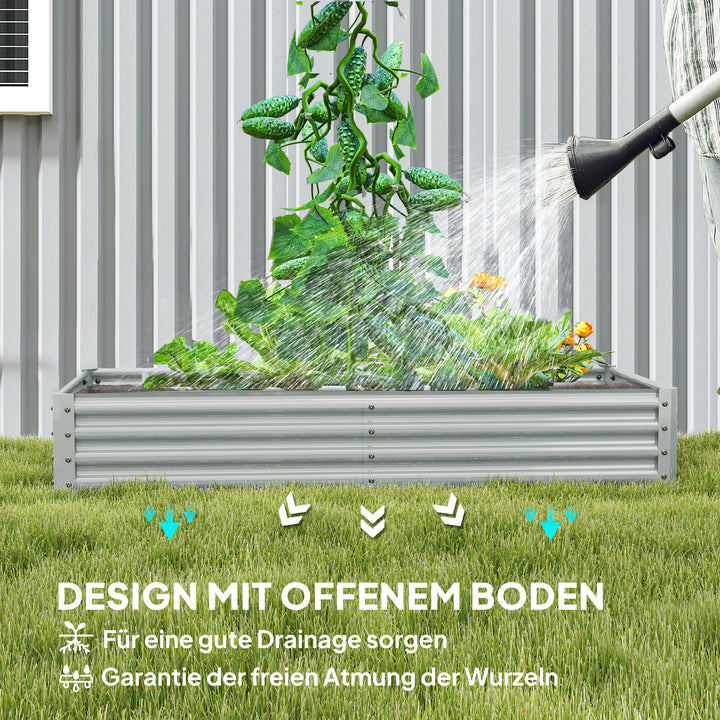 Højbed af stål, vejrbestandigt plantebed med kold ramme mod skærekant