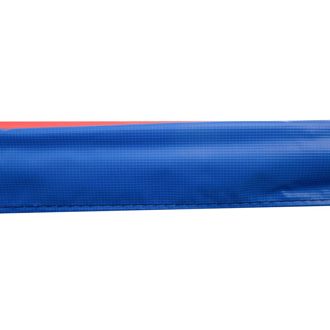 Trampolinkantbetræk 366 cm bredt, rivefast uv-bestandigt fjederbetræk, vandafvisende, trampolintilbehør kantbeskyttelse sikkerhedsnet reservedele til havetrampoliner, rød+gul+blå