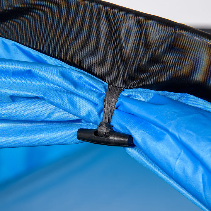 Campingtelt, pop-up-telt til 2-3 personer, forhal og soveområde, vandtæt, 426 x 206 x 154 cm, lyseblå
