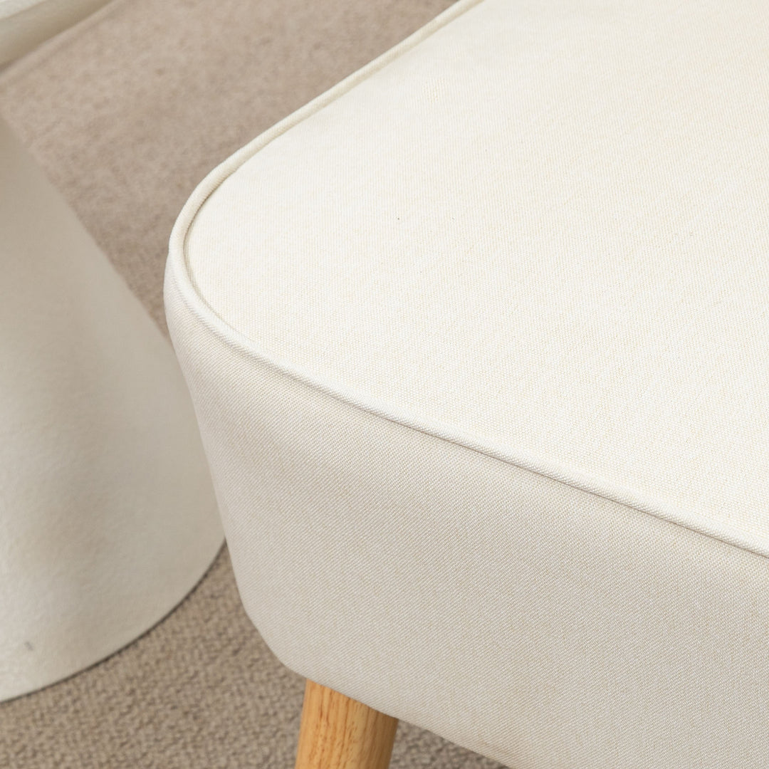 2-Personers sofa, blød polstring, letplejeligt betræk, op til 150 kg, 117 x 56,5 x 77 cm, cremehvid